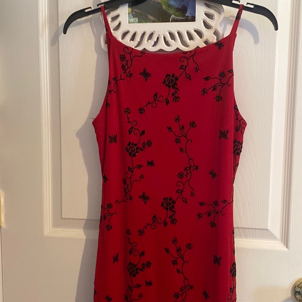 vintage red prom dress